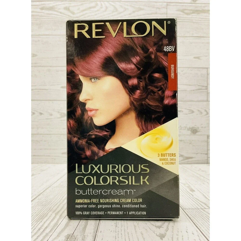 Revlon ColorSilk Buttercream Hair Color 48BV Burgundy Vivid Color